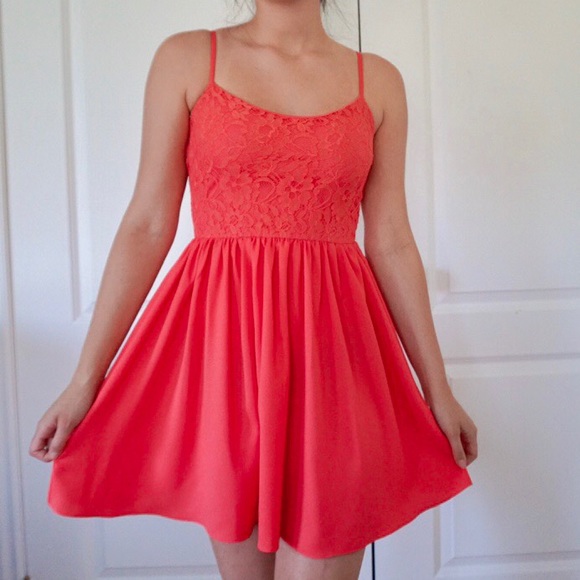 CORAL MINI DRESS - Picture 3 of 6